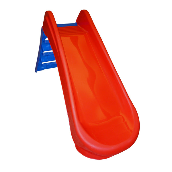 Scivolo per Bambini 130x47x72 cm Pieghevole in Plastica Rosso e Blu sconto