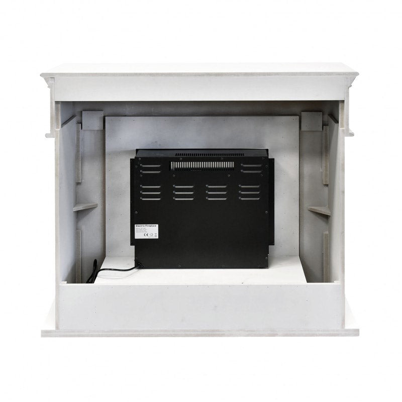 Camino Elettrico da Pavimento Effetto Fiamma 1500W Dalya Bianco