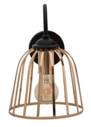 Lampada da Muro Elegant 16x25x28 cm in Ferro Nero e Oro