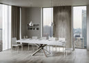Tavolo Allungabile 160-420x90x77 cm Volantis Premium Bianco Frassino Telaio 4C 