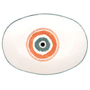 Piatto Piano Ovale 37,5x27x4 cm  in Ceramica VdE Tivoli 1996 Occhio Marino