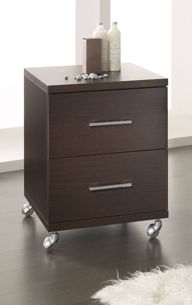 Mobile Cassettiera 2 Cassetti Soft Close in Legno in Melaminico 40x52x57cm TFT Giava Wengè
