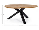 Tavolo Ø160x77h cm Palmdale Carbon