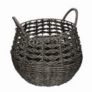 Set 2 Ceste in metallo grigio tondo 