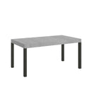 Tavolo Allungabile 120/380x90 cm Everyday Premium Cemento Gambe Antracite      