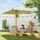 Ombrellone da Giardino e da Esterno Inclinabile 2x3 m in Poliestere UV 50+ Beige      