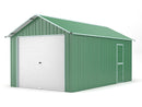 Casetta Box da Giardino in Lamiera di Acciaio 360x1064x307 cm Verde