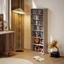 Scaffale Porta CD a 6 Ripiani Regolabili 58x24x126,3 cm per 360 CD e 185 DVD in Melamina Color Legno      