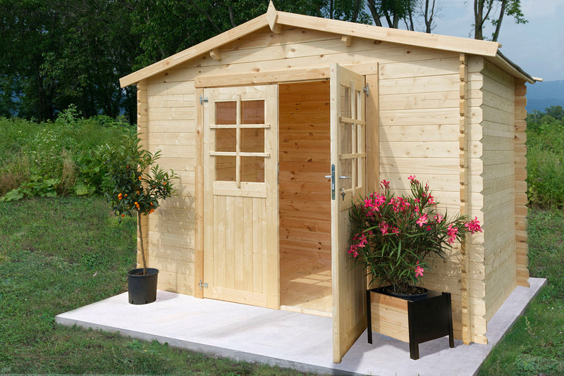 Casetta da Giardino Porta Doppia 300x200 cm in Legno Ambra