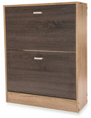 Scarpiera 2 Scomparti in MDF 63x24x80 cm Soriani Bicolore