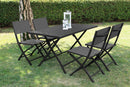 Sedia da Giardino Georgia Pieghevole 58x46x85 h cm in Textilene Antracite