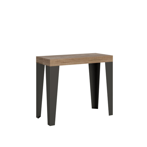 Consolle Allungabile 90-300x40x77 cm in Nobilitato Marrone prezzo