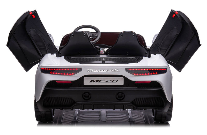 Macchina Elettrica per Bambini 12V con Licenza Maserati MC20 Bianca