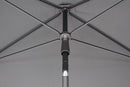 Ombrellone da Giardino 2,4x1,5 m Palo Ø27 mm in Acciaio Maffei Kronos Tortora