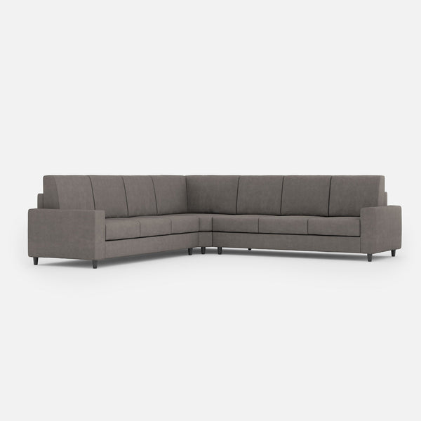 Divano Angolare 7 Posti 286x286x85 cm Sakar in Tessuto Grigio acquista
