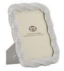 Cornice Bead Silver 20x2x25,3 cm in Poliresina e Vetro