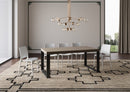Tavolo Allungabile 200-460x90x77 cm Tecno Tortora Telaio Antracite 