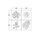 Cornice decorativa 40x40 cm natura nero