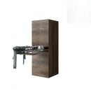 Mobile Lavanderia a Colonna per Lavatrice o Asciugatrice con Asse da Stiro e Ante 70x70x174A cm in Nobilitato Unika Bianco Latte