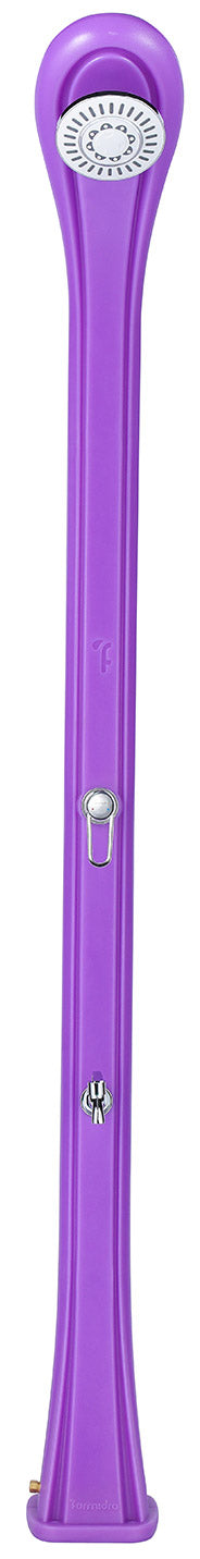 Doccia Solare da Giardino 28L Miscelatore e Lavapiedi Viola