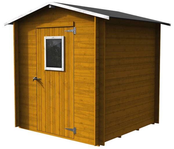 Werkzeugkasten aus Holz 198 x 198 x 228 cm mit Tür und Fenster Ecla Regis Lärche sconto