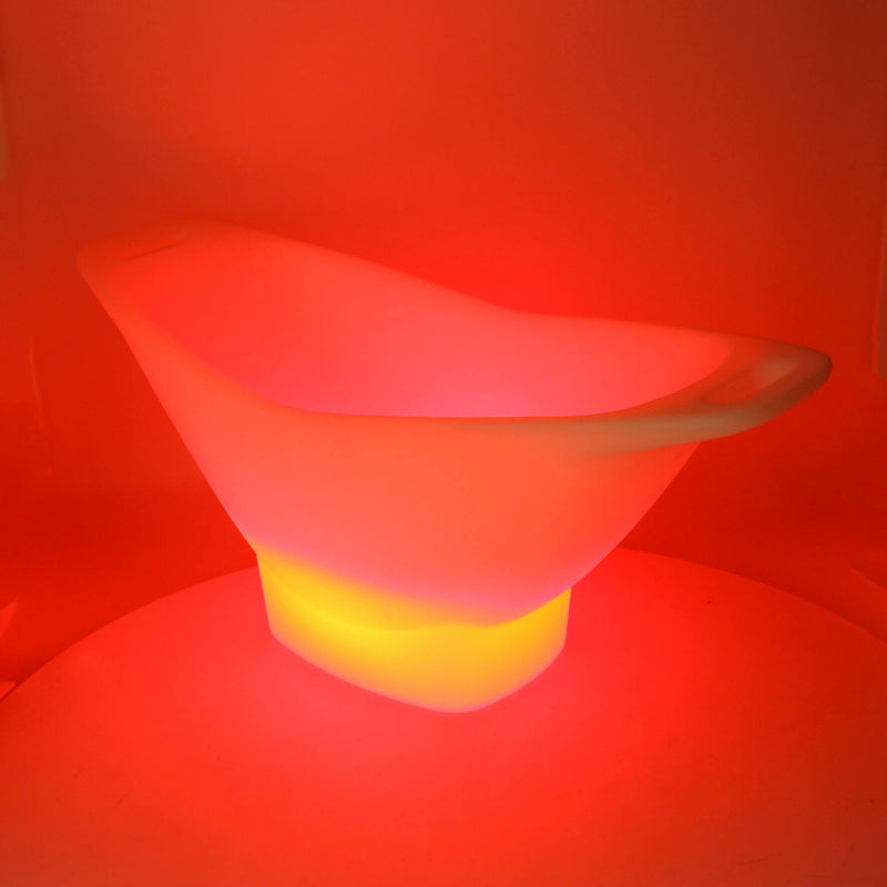 Secchiello Ghiaccio Portabottiglie 64x30x28 cm a Led Ricaricabile in Polietilene Multicolor