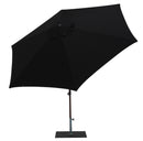 Ombrellone da Giardino Ø3 m Palo Ø38 mm in Alluminio Effetto Legno Tessuto Olefin Trend Wood Nero