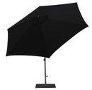 Ombrellone da Giardino Ø3 m Palo Ø38 mm in Alluminio Effetto Legno Tessuto Olefin Trend Wood Nero