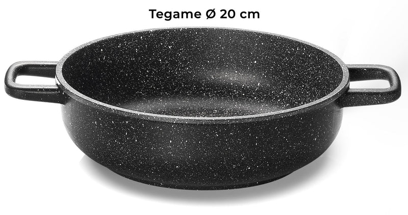 Batteria di Pentole 4 Pezzi in Alluminio Pressofuso Antiaderente Olympia Hard Cook