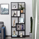 Libreria Moderna di Design a 8 Ripiani 70x24x178 cm in Pannelli di Particelle Nero      