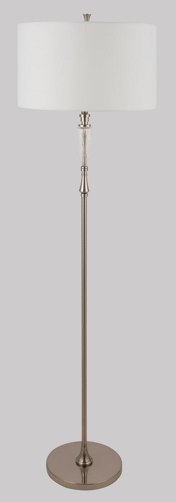 Neoklassizistische Stehlampe aus Metall und Glas Alicante Nickel prezzo