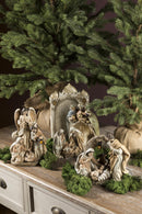 Natività con Angelo H23 cm in Resina