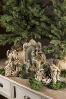 Natività con Angelo H23 cm in Resina