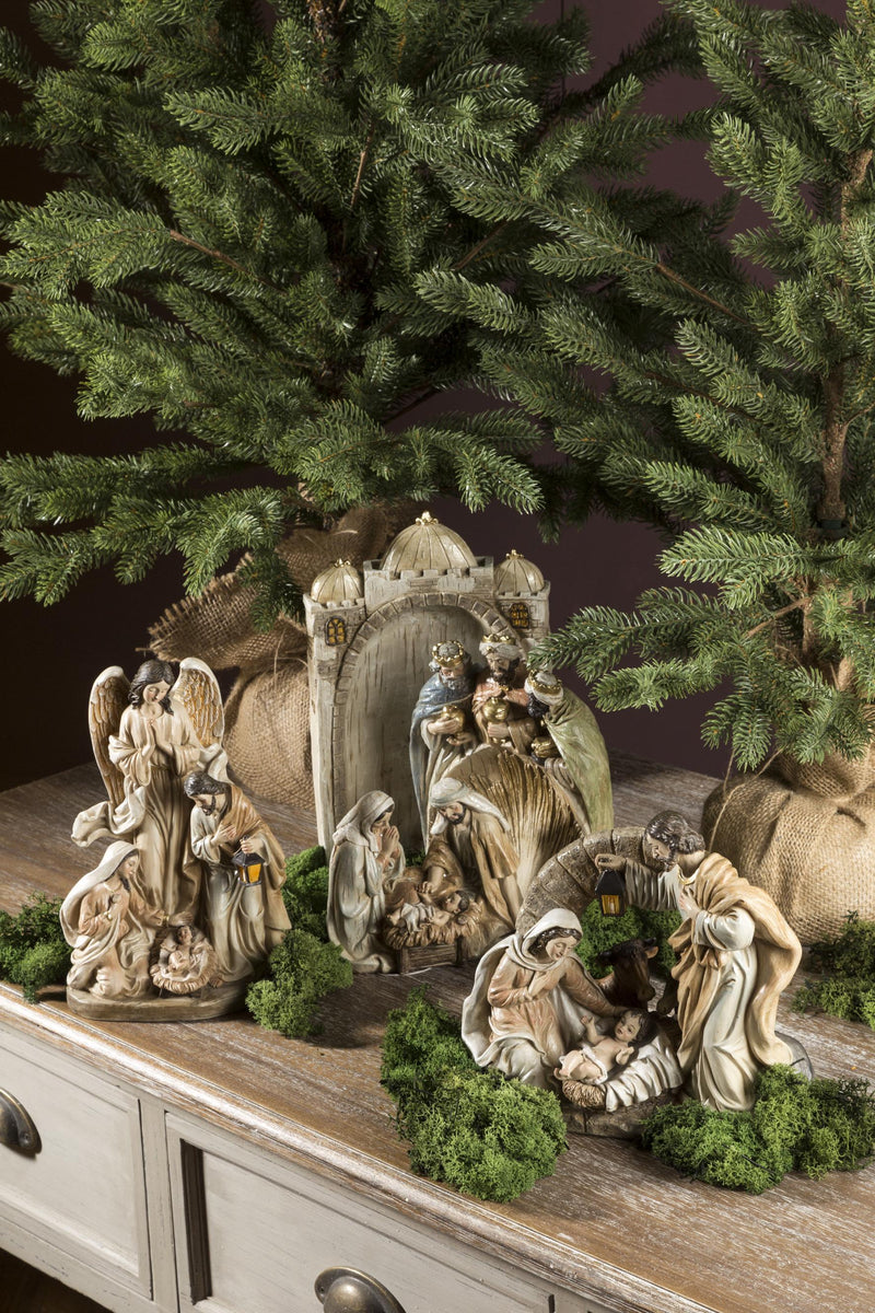 Natività con Grotta H20,5 cm in Resina