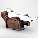Poltrona Relax Reclinabile Manuale 90x74x130 cm in Similpelle Marrone