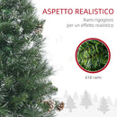 Albero di Natale Artificiale 180 cm 618 Rami con Pigne Verde