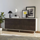 Madia 3 Ante 177x74x41 cm Ossido Bianco/Ossido Nero