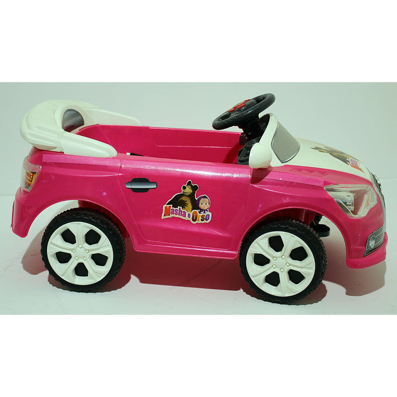 Macchina Elettrica per Bambini 6V Masha e Orso Girl Rosa