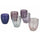 Set mit 6 Acapulco Provence Wassergläsern in Villa d'Este Home Tivoli Purple Glass