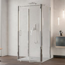 Box Doccia 3 Lati 2 Ante Saloon in Cristallo Trasparente 6mm H195 Bonussi Marty Varie Misure