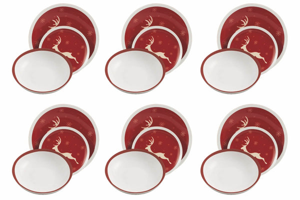 prezzo Villa d'Este Home Tivoli weißes Rentier Porzellan Tafelservice 18-teilig