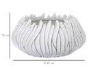 Vaso Gaspeau Honduras 40x20x40 cm in Poliresina Bianco