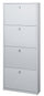 Schuhschrank 4 Türen 63x154x18 cm weiß geflammt