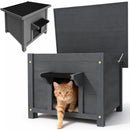 Cuccia per Animali Domestici 60x58x47cm con Tetto Apribile in Legno Grigio      