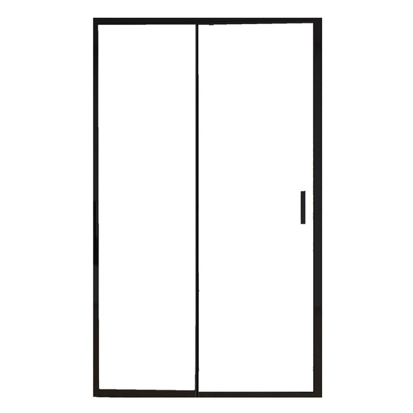 online Porta Parete Doccia 1 anta Scorrevoli con Profili Neri in Cristallo trasparente 6mm H195 Bonussi Sole Varie Misure