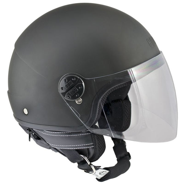 Scooterhelm Demi-Jet mit langem Visier CGM Nevada 101A Mattschwarz acquista