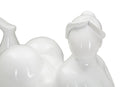 Statua Donnina Yoga Relax 32x16x16 cm in Poliresina Bianco