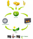 Camino a Bioetanolo da Tavolo 20x20 cm Flig Provicence 1 Bianco