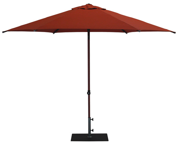 Ombrellone da Giardino Ø3 m Palo Ø38 mm in Alluminio Effetto Legno Tessuto Olefin Trend Wood Terracotta acquista