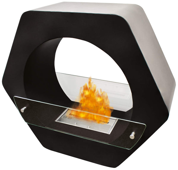 online Bioethanol-Bodenkamin 76x85 cm Karlsen Sirmione Schwarz